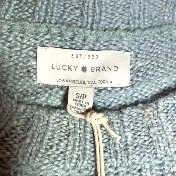 - Lucky Brand Slate Blue Crew Neck Sweater Small 🌺🌼🌸Host Pick - Picture 9 of 9